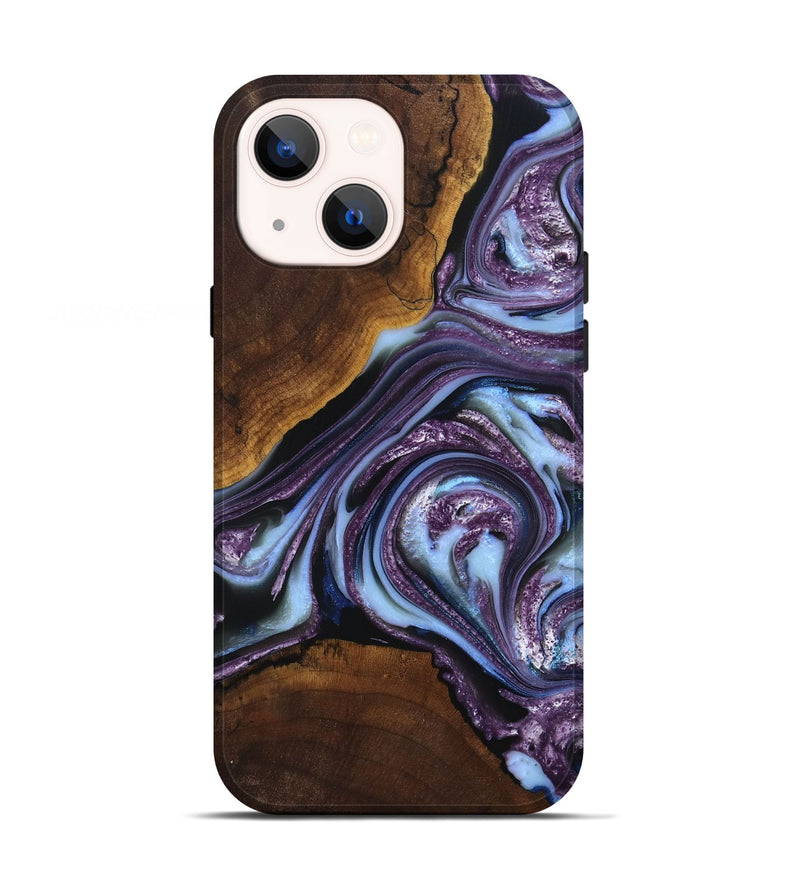 iPhone 13 Wood+Resin Live Edge Phone Case - Billie (Purple, 681244)