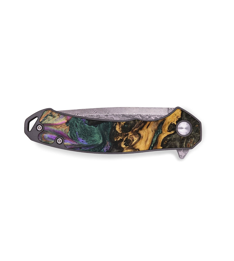EDC Wood+Resin Pocket Knife - Lonnie (Green, 681289)