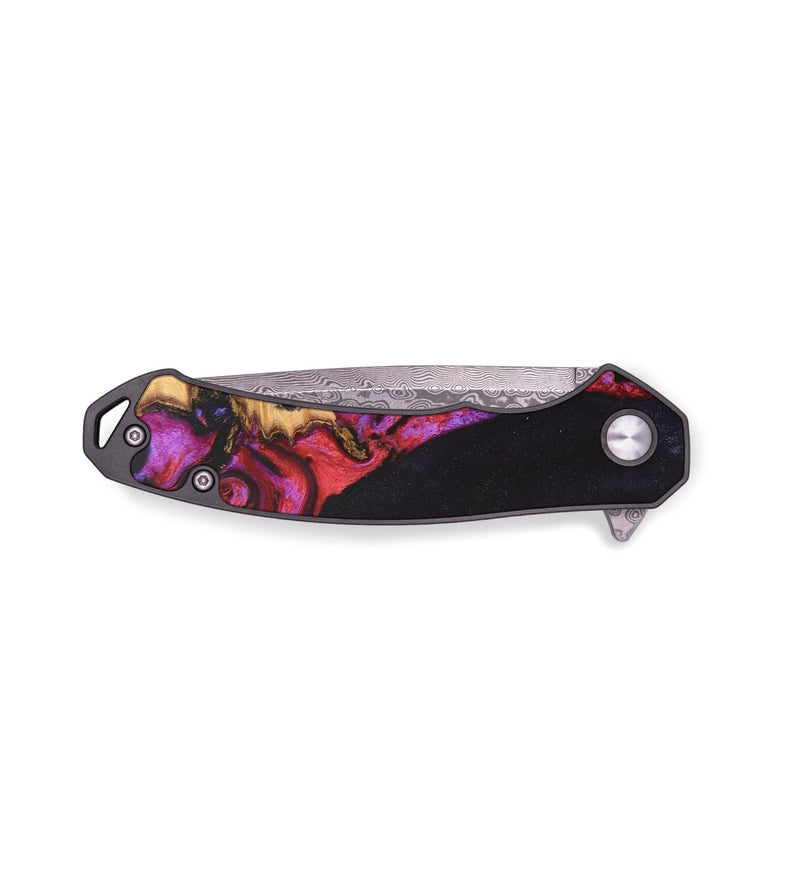 EDC Wood+Resin Pocket Knife - Quentin (Red, 681300)