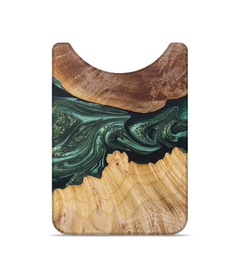 Live Edge Wood+Resin Wallet - Brody (Green, 681322)