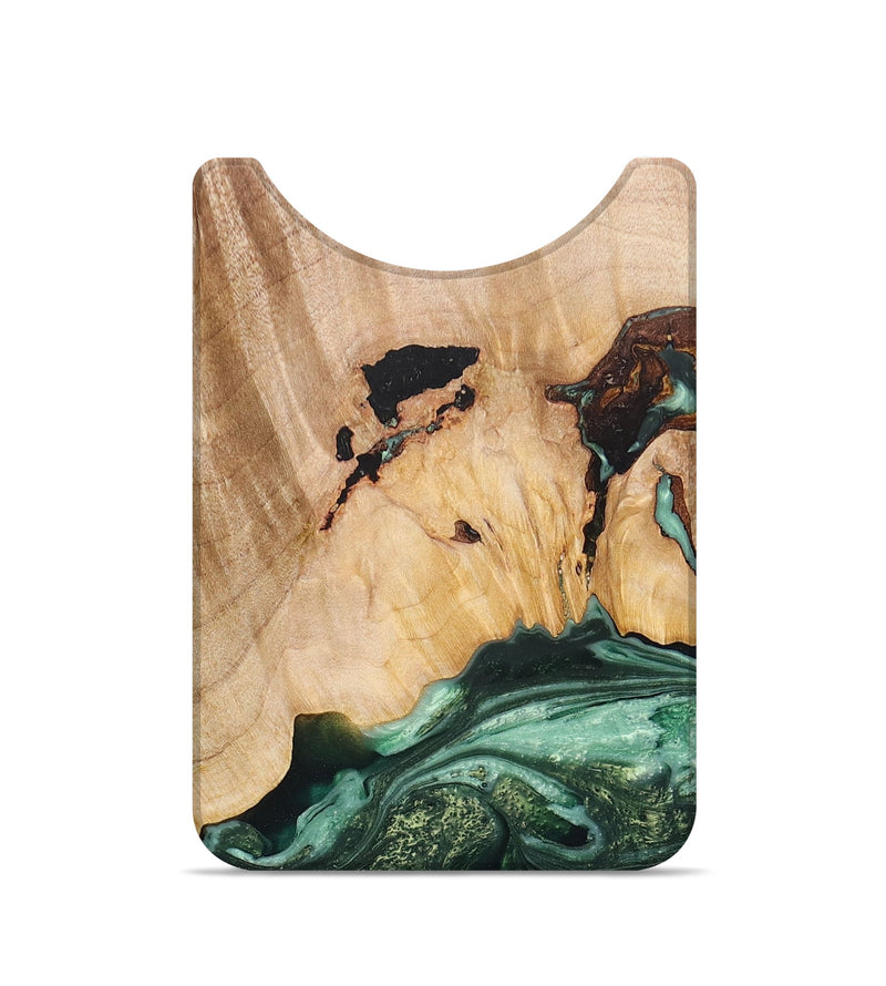 Live Edge Wood+Resin Wallet - Lorena (Green, 681323)