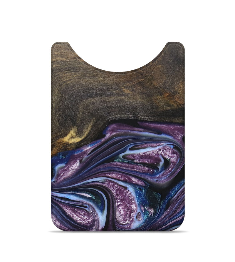 Live Edge Wood+Resin Wallet - Damien (Purple, 681328)