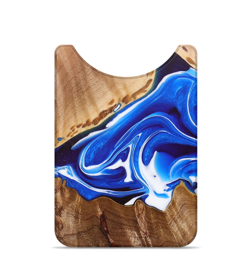 Live Edge Wood+Resin Wallet - David (Blue, 681330)