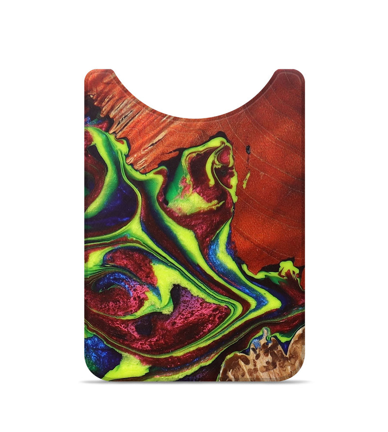 Live Edge Wood+Resin Wallet - Marilyn (Red, 681333)