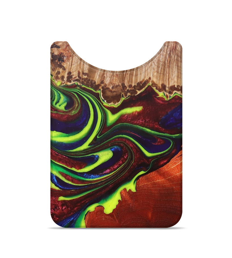 Live Edge Wood+Resin Wallet - Rene (Red, 681334)