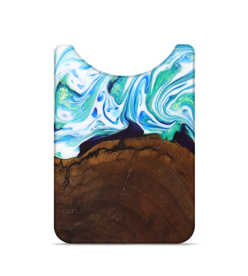Live Edge Wood+Resin Wallet - Aubree (Blue, 681335)