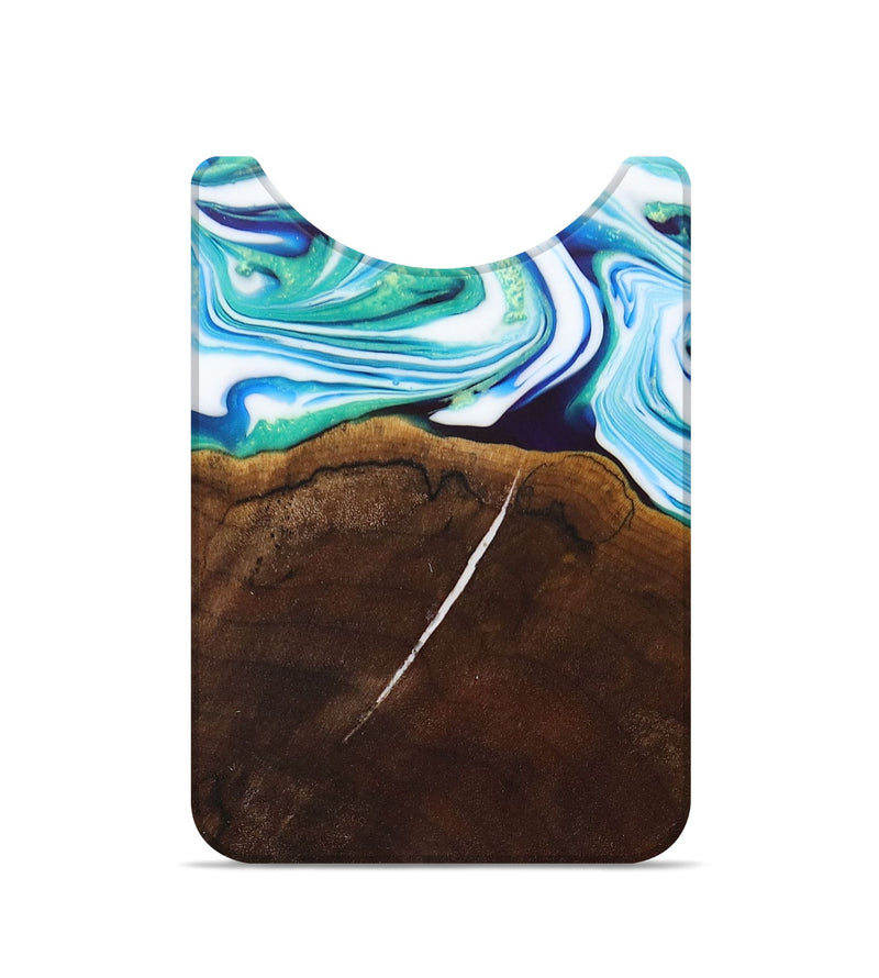 Live Edge Wood+Resin Wallet - Ernestine (Blue, 681336)