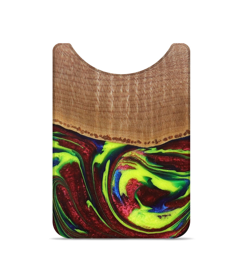 Live Edge Wood+Resin Wallet - Halle (Red, 681337)