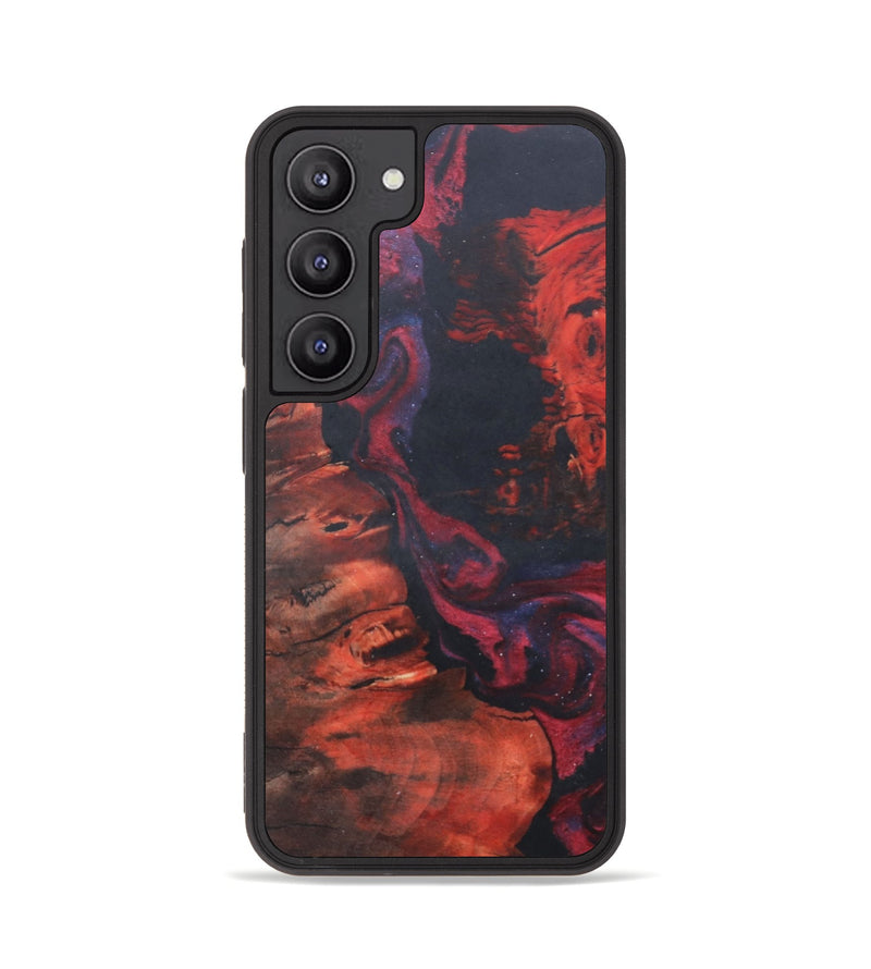 Galaxy S23 Wood+Resin Phone Case - Dante (Red, 681487)