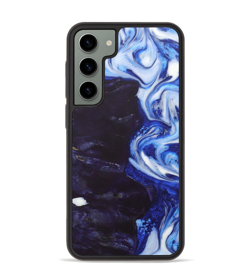 Galaxy S23 Plus Wood+Resin Phone Case - Anaya (Blue, 681508)