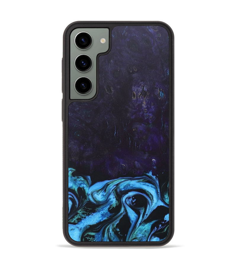 Galaxy S23 Plus Wood+Resin Phone Case - Joselyn (Blue, 681520)