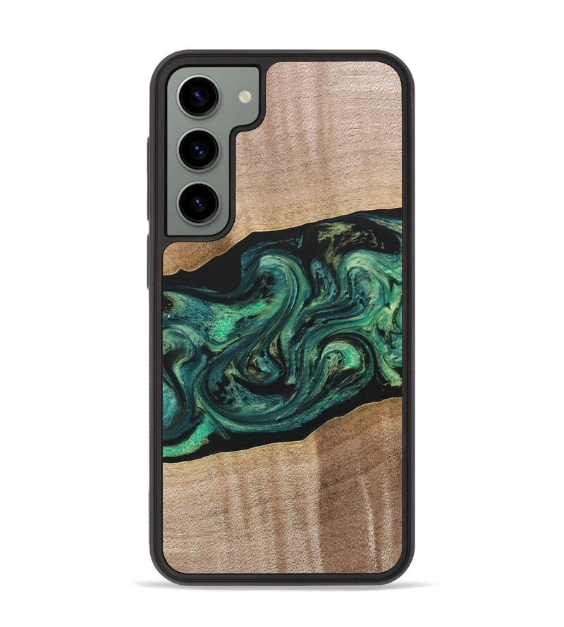 Galaxy S23 Plus Wood+Resin Phone Case - Amara (Green, 681532)