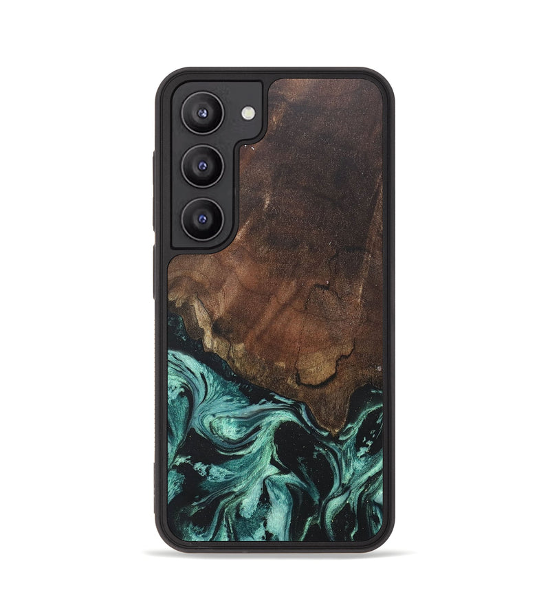 Galaxy S23 Wood+Resin Phone Case - Rowan (Green, 681544)