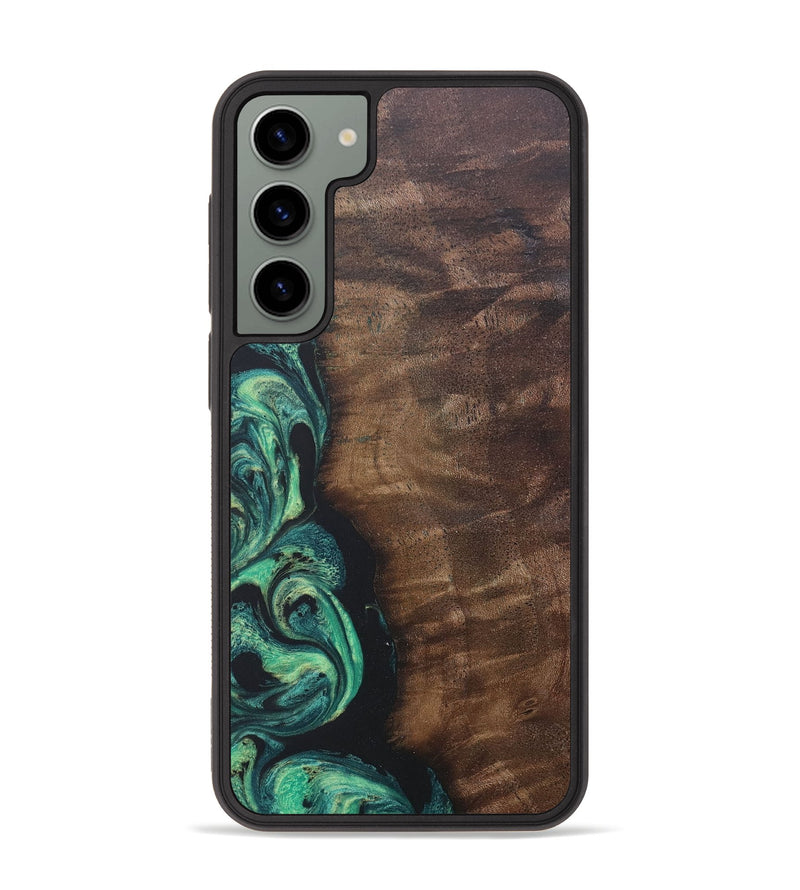 Galaxy S23 Plus Wood+Resin Phone Case - Baylee (Green, 681567)