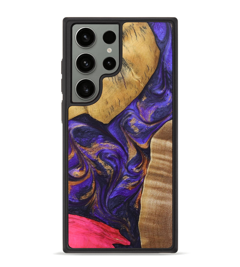 Galaxy S23 Ultra Wood+Resin Phone Case - Halle (Mosaic, 681639)