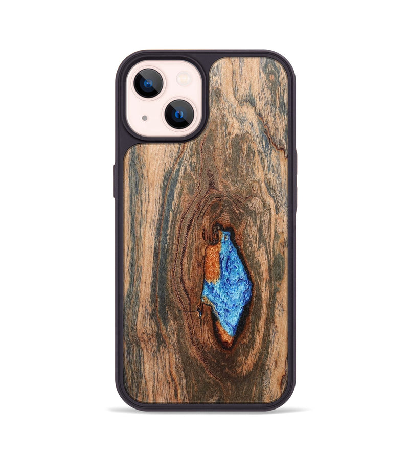 iPhone 14 Wood+Resin Phone Case - Jeffery (Wood Burl, 681655)