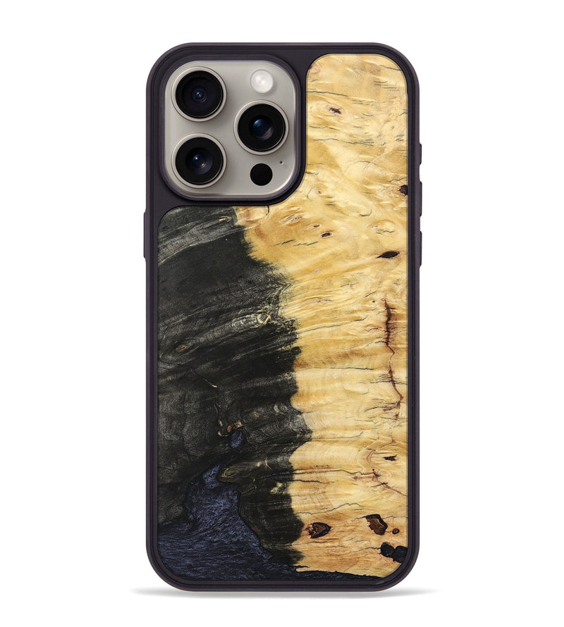 iPhone 15 Pro Max Wood+Resin Phone Case - Tori (Wood Burl, 681677)