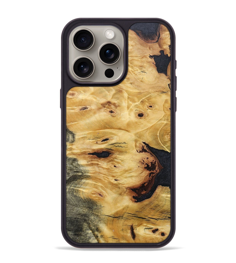 iPhone 15 Pro Max Wood+Resin Phone Case - Paola (Wood Burl, 681685)