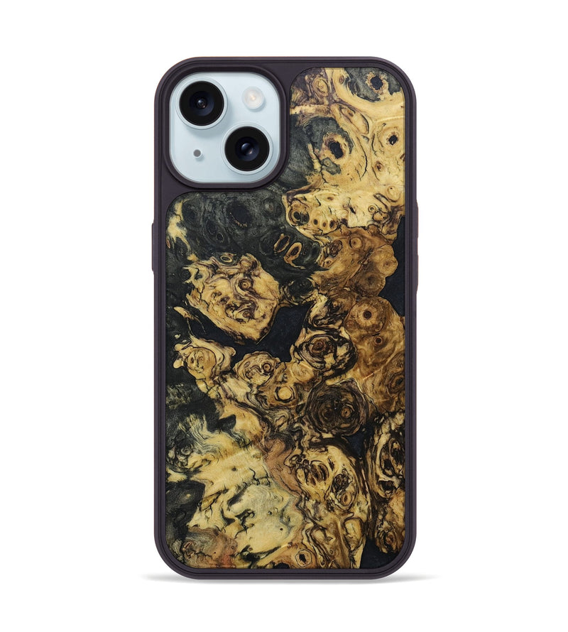 iPhone 15 Wood+Resin Phone Case - Dulce (Wood Burl, 681689)