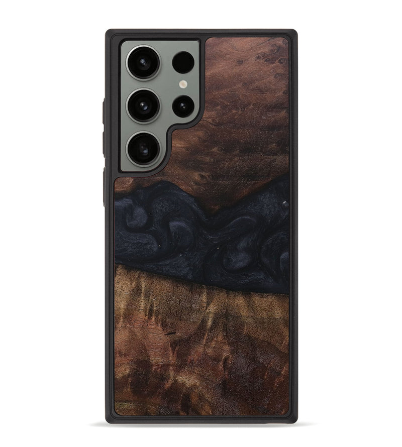 Galaxy S23 Ultra Wood+Resin Phone Case - Lorrie (Pure Black, 681710)