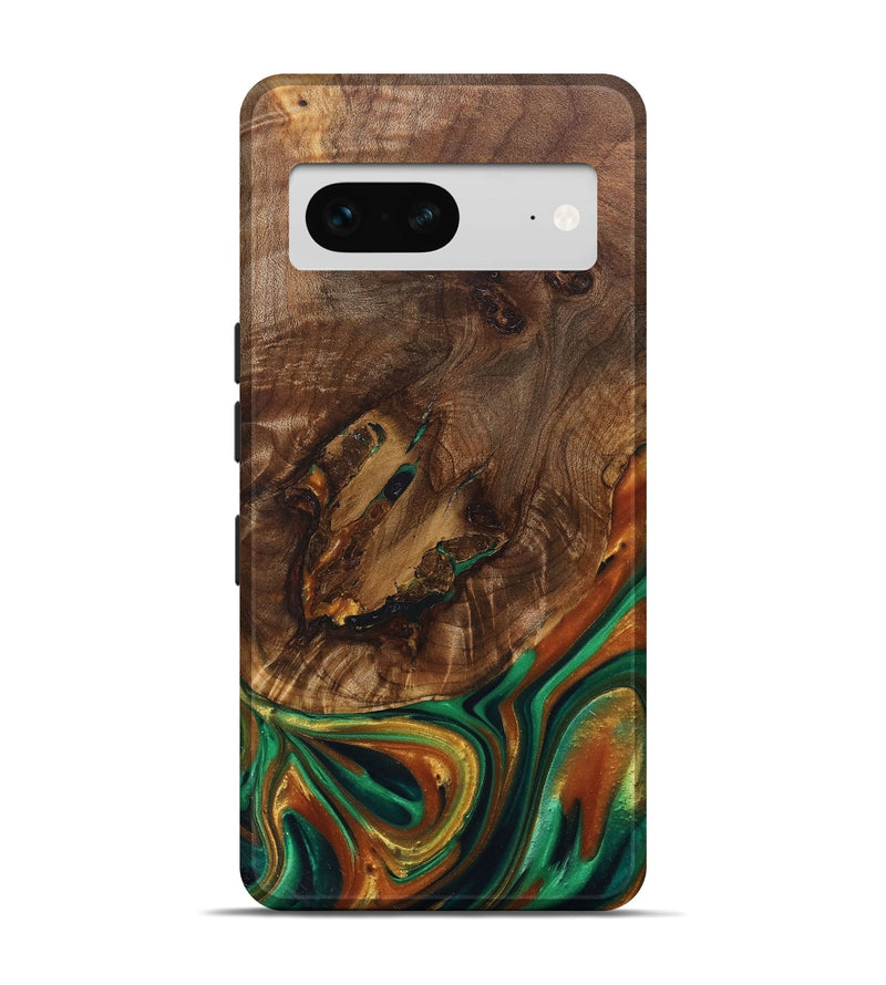 Pixel 7 Wood+Resin Live Edge Phone Case - Imani (Green, 681829)