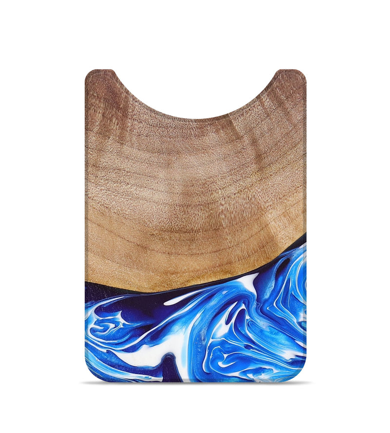 Live Edge Wood+Resin Wallet - Imogene (Blue, 681873)