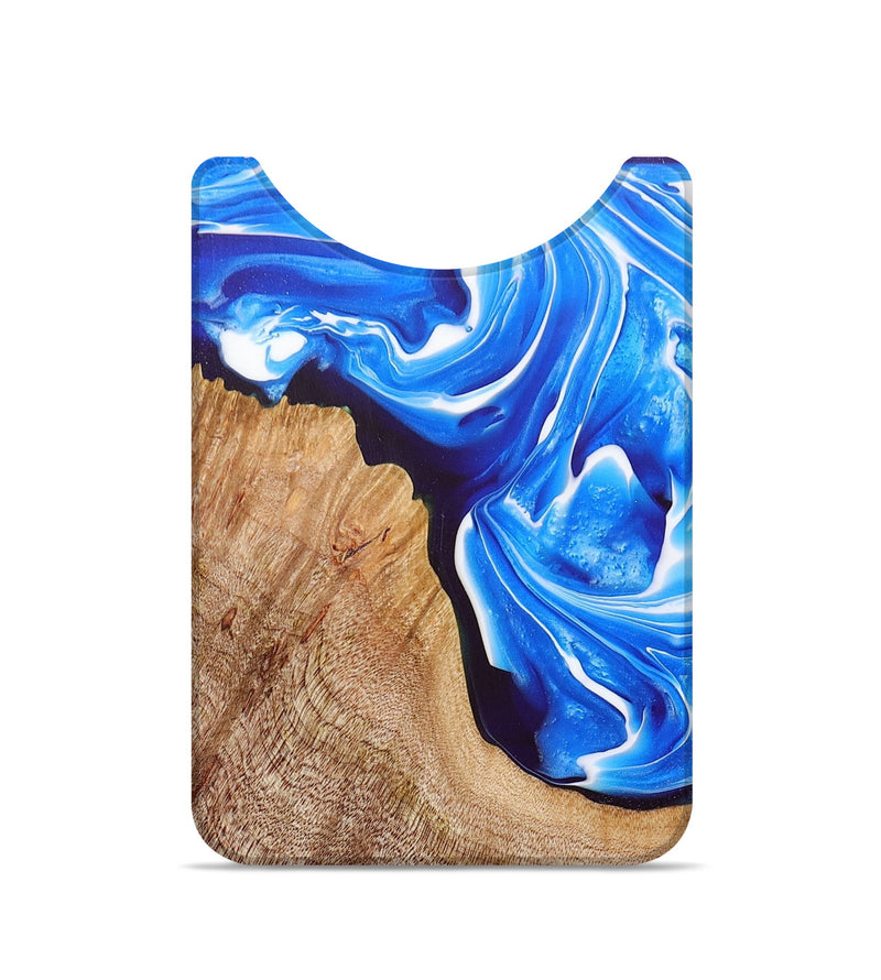 Live Edge Wood+Resin Wallet - Tara (Blue, 681874)