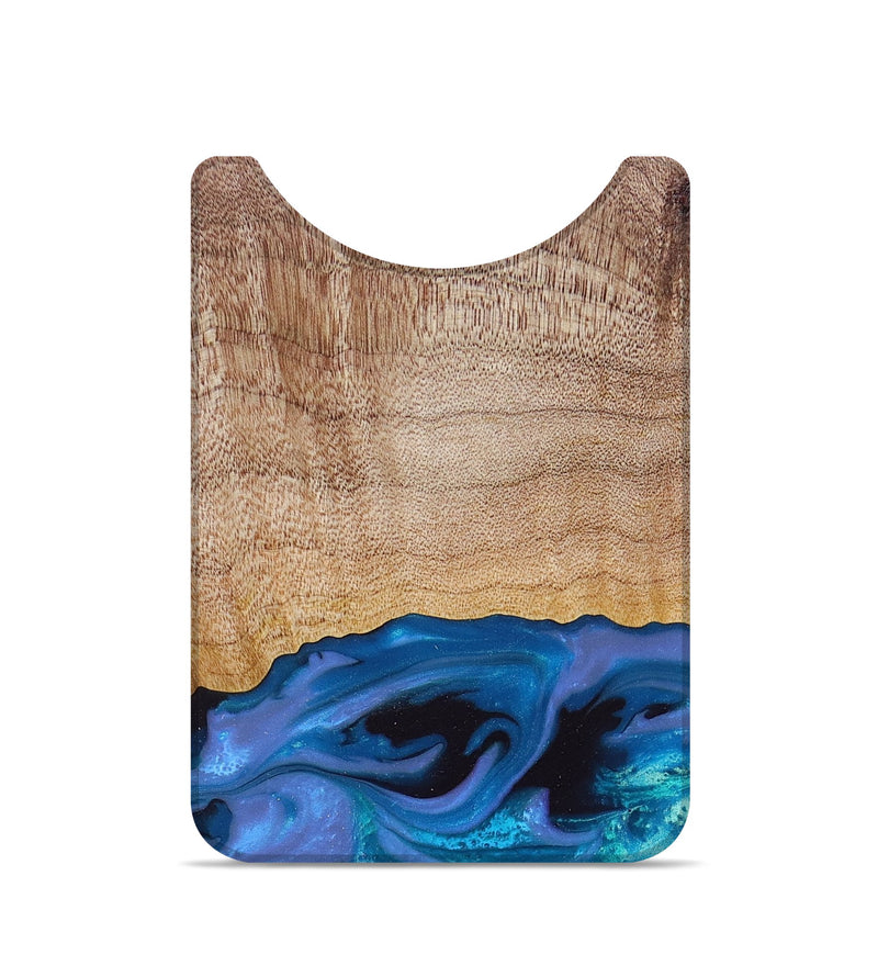 Live Edge Wood+Resin Wallet - Levi (Blue, 681875)