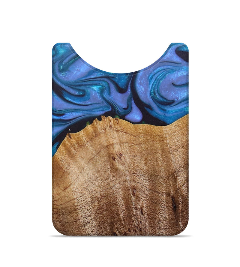 Live Edge Wood+Resin Wallet - Hazel (Blue, 681877)