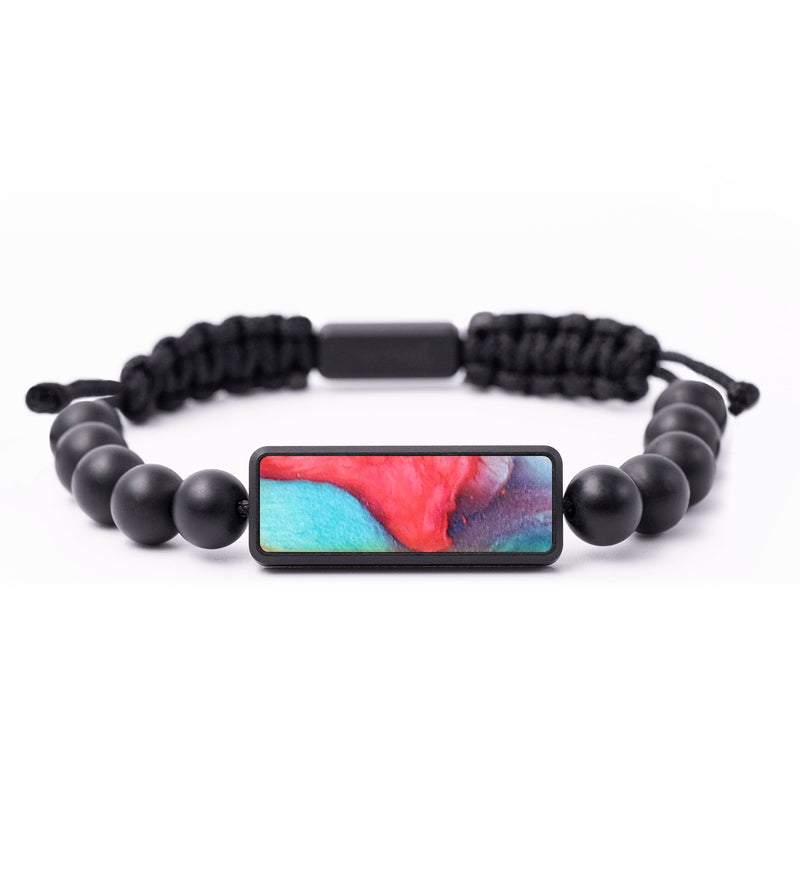 Onyx Bead Wood+Resin Bracelet - Lena (Watercolor, 681920)