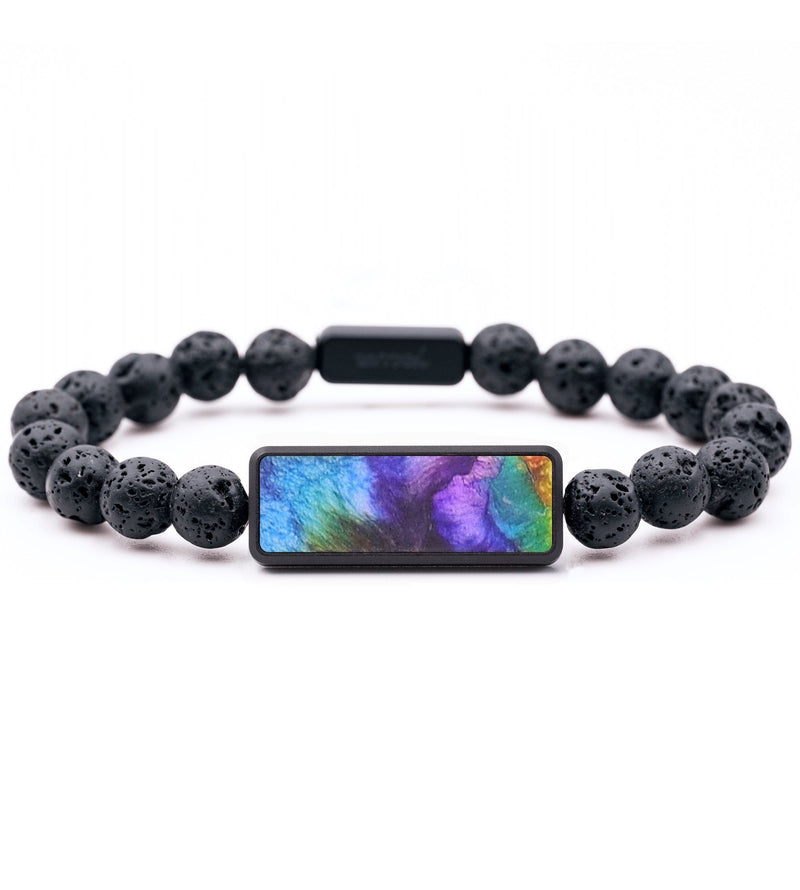 Lava Bead Wood+Resin Bracelet - George (Watercolor, 681921)