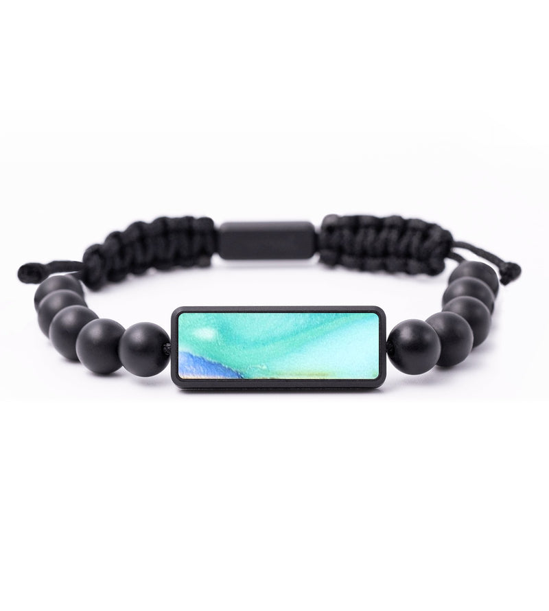 Onyx Bead Wood+Resin Bracelet - Patrick (Watercolor, 681929)