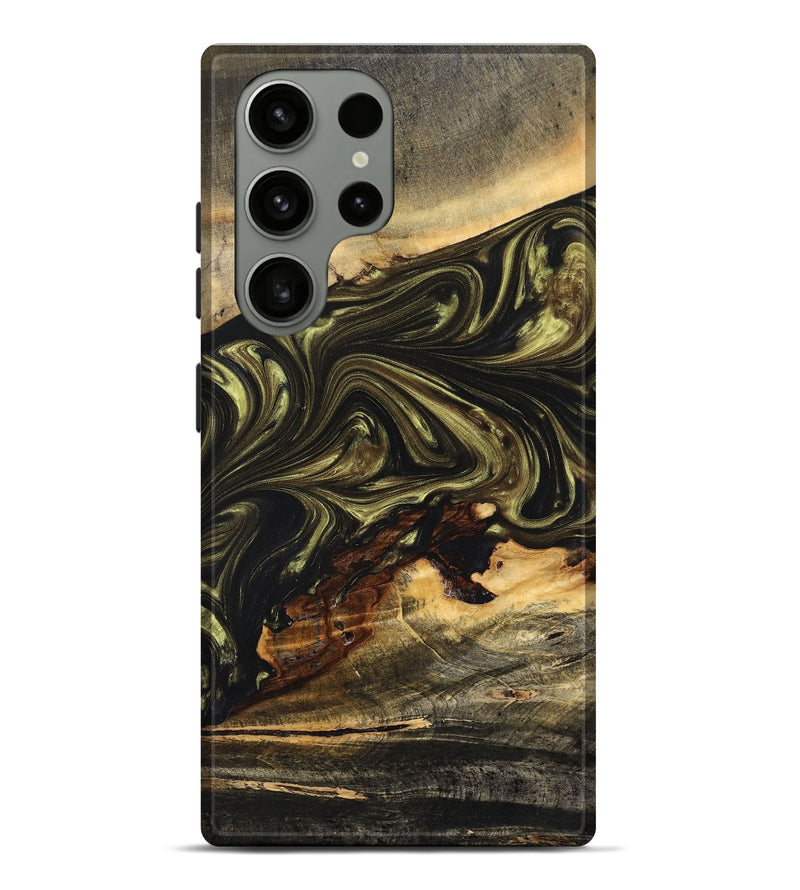Galaxy S23 Ultra Wood+Resin Live Edge Phone Case - Alec (Green, 682020)