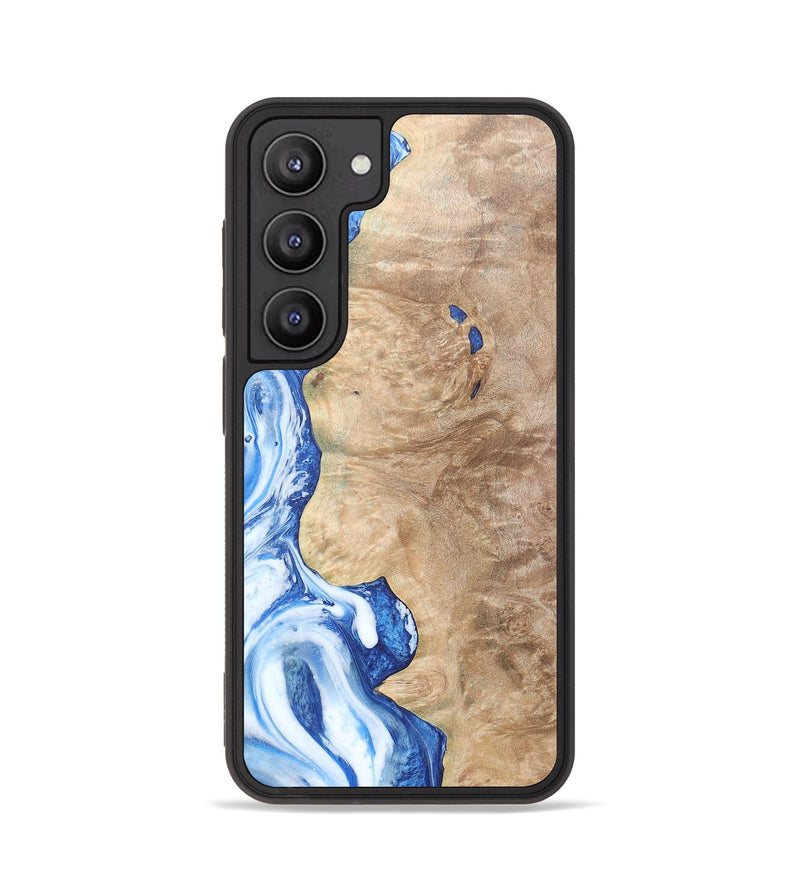 Galaxy S23 Wood+Resin Phone Case - Latisha (Blue, 682083)