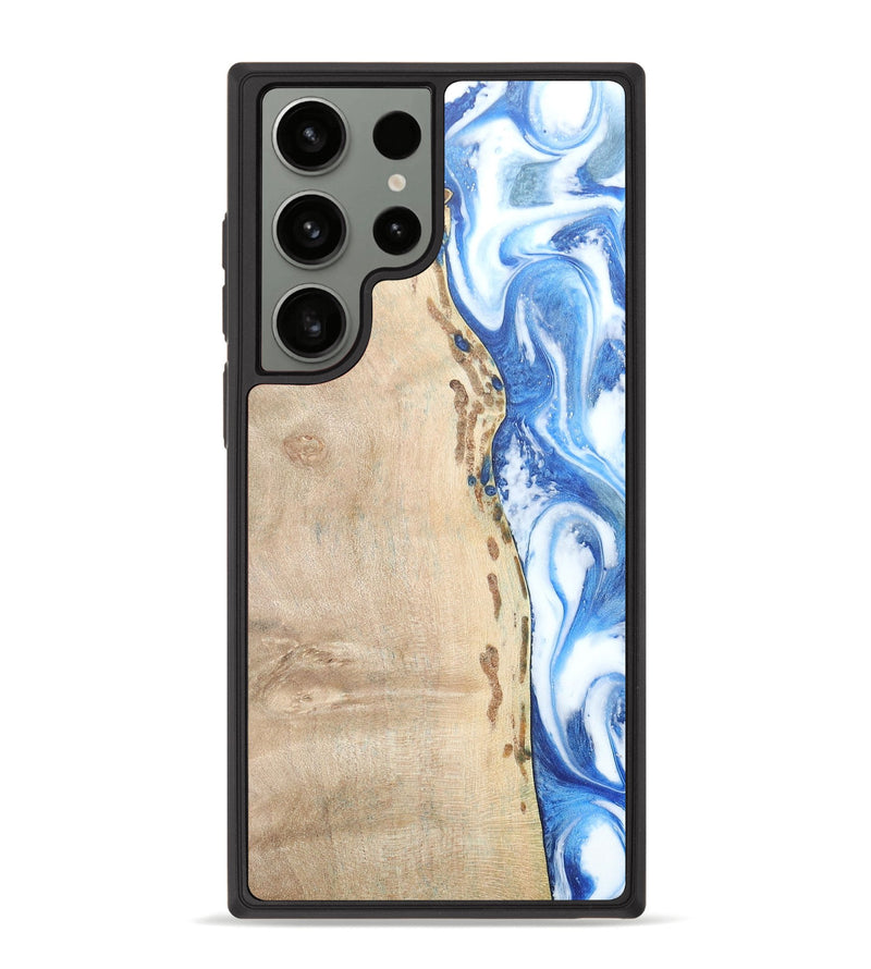 Galaxy S23 Ultra Wood+Resin Phone Case - Kendrick (Blue, 682086)