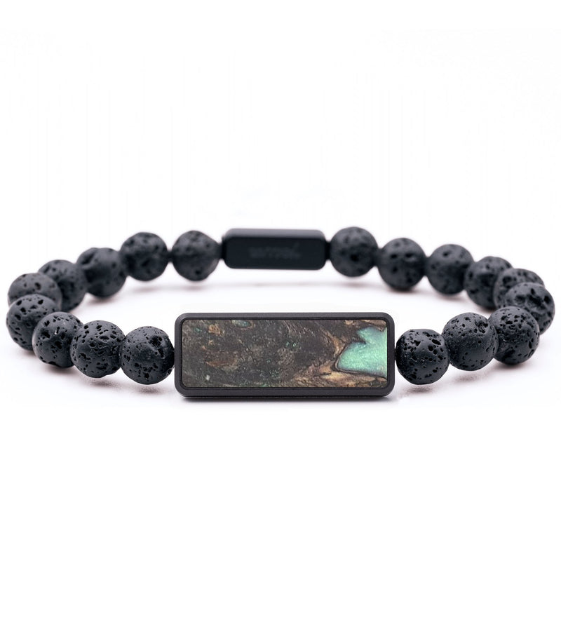 Lava Bead Wood+Resin Bracelet - Roxanne (Wood Burl, 682183)