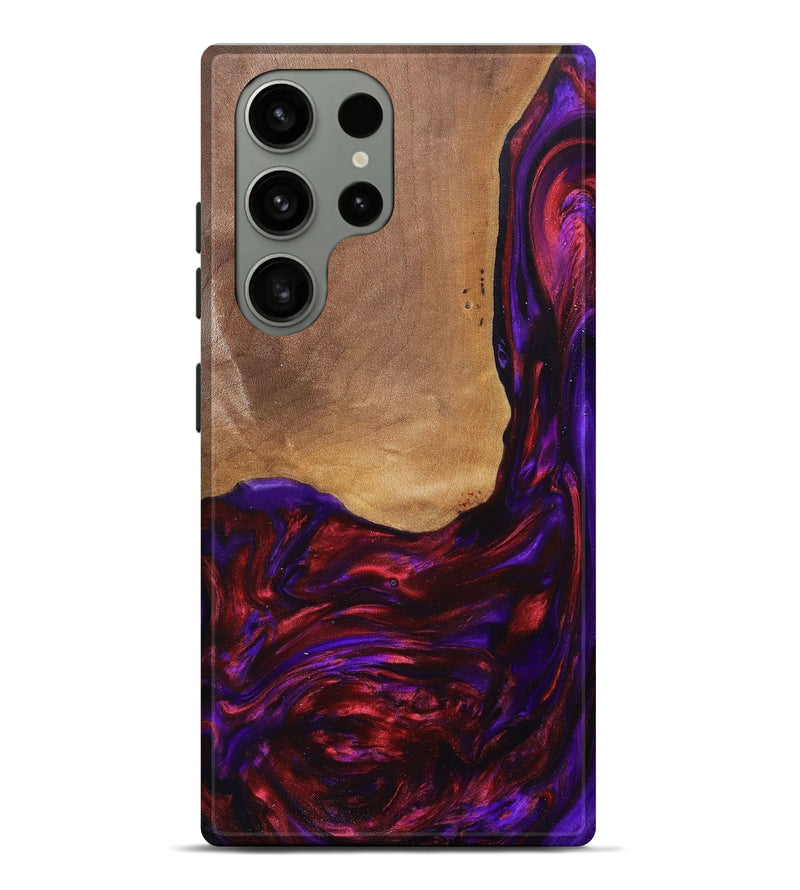 Galaxy S23 Ultra Wood+Resin Live Edge Phone Case - Patty (Red, 682215)