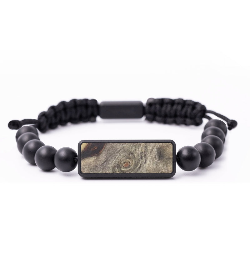 Onyx Bead Wood+Resin Bracelet - Nathaniel (Wood Burl, 682360)