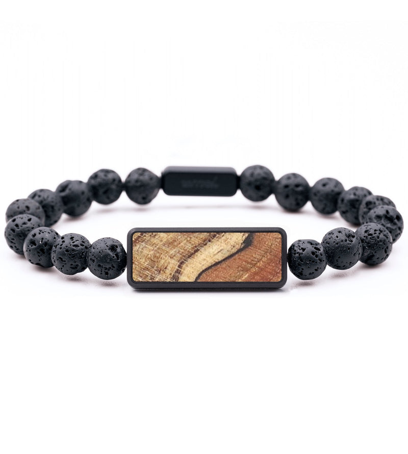 Lava Bead Wood+Resin Bracelet - Barry (Wood Burl, 682367)