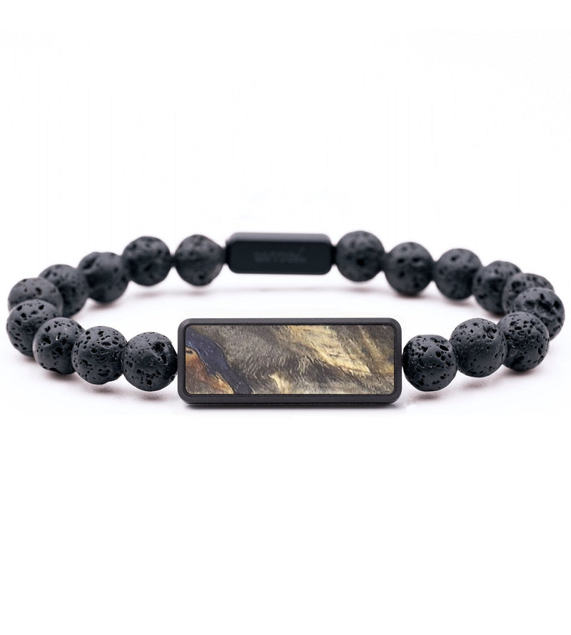 Lava Bead Wood+Resin Bracelet - Jolene (Wood Burl, 682379)