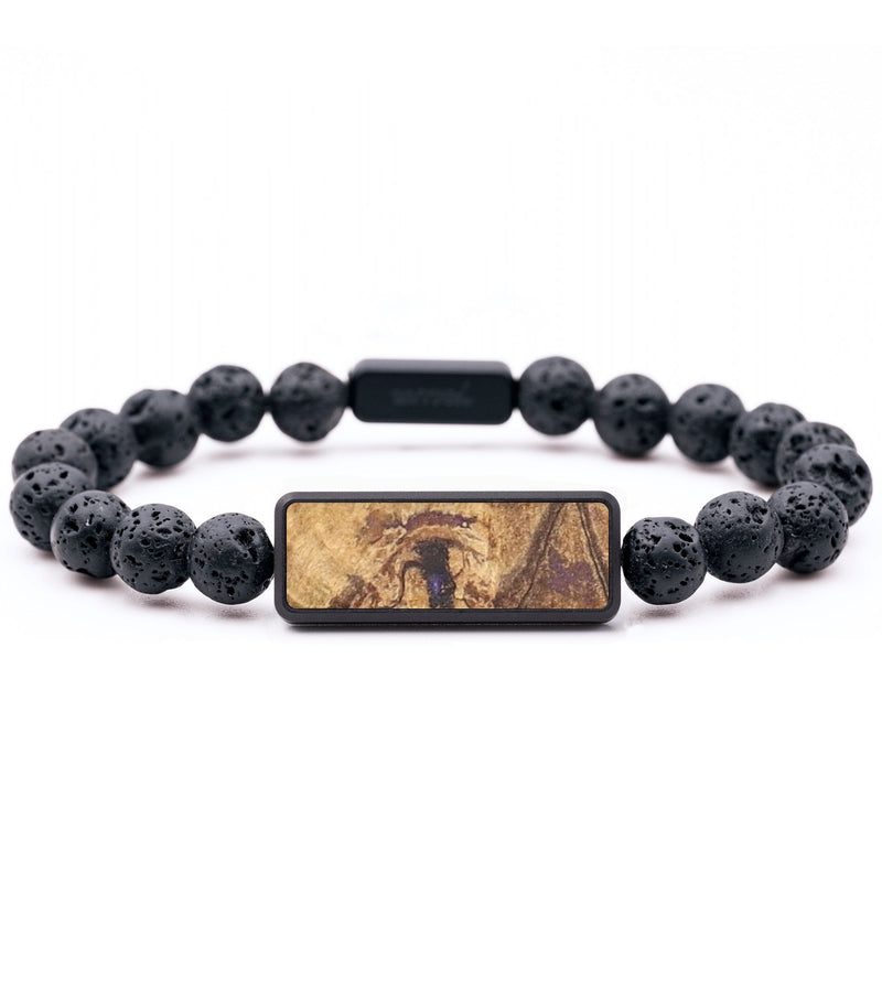 Lava Bead Wood+Resin Bracelet - Etta (Wood Burl, 682394)