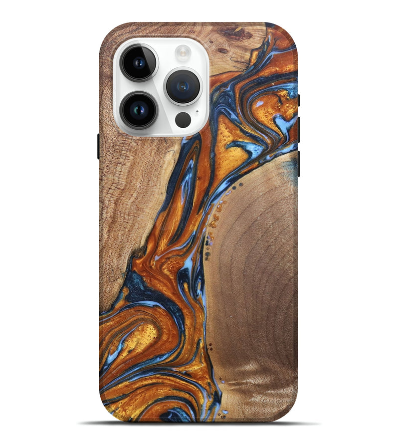 iPhone 15 Pro Max  Live Edge Phone Case - Chandler (Teal & Gold, 682511)