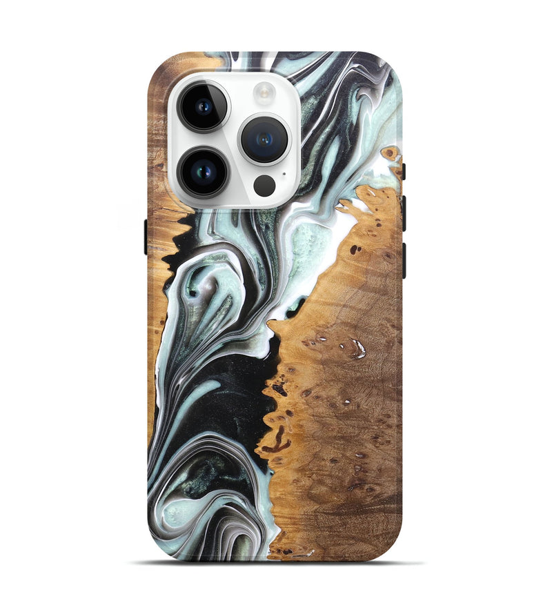 iPhone 15 Pro  Live Edge Phone Case - Arabella (Black & White, 682514)
