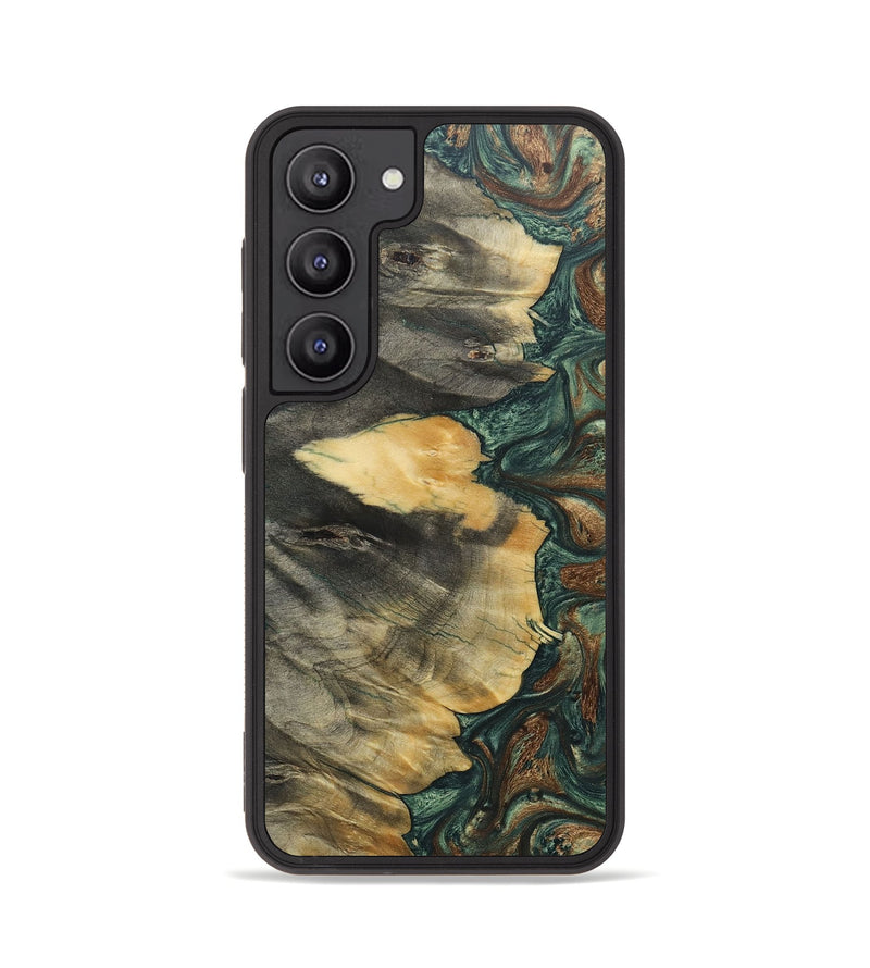 Galaxy S23 Wood+Resin Phone Case - Nikita (Green, 682851)