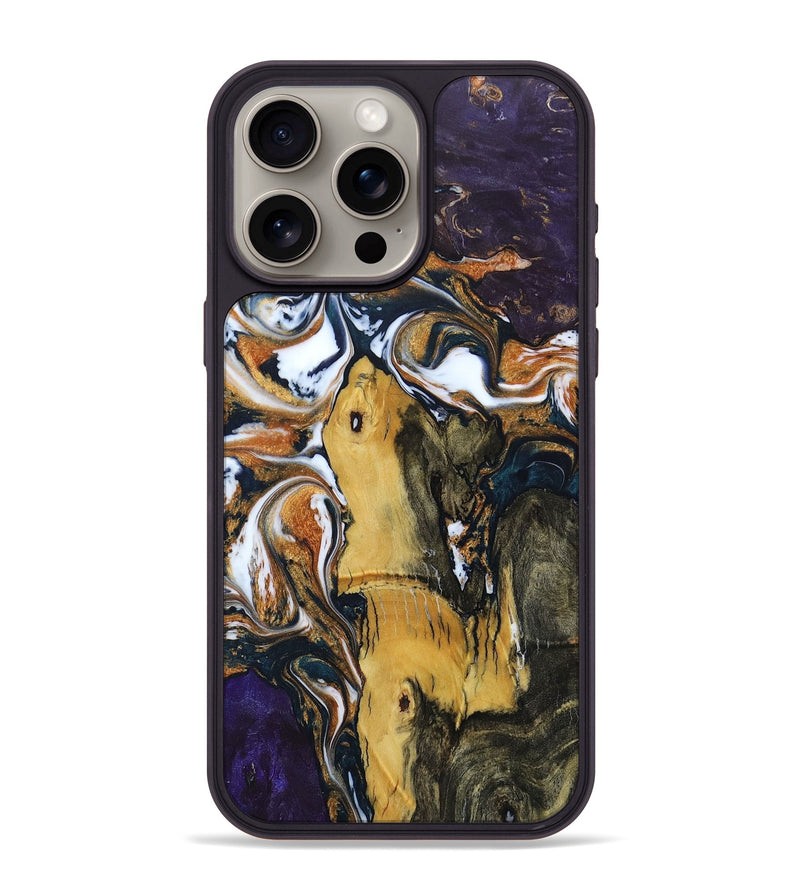 iPhone 15 Pro Max Wood+Resin Phone Case - Kaitlyn (Mosaic, 682865)
