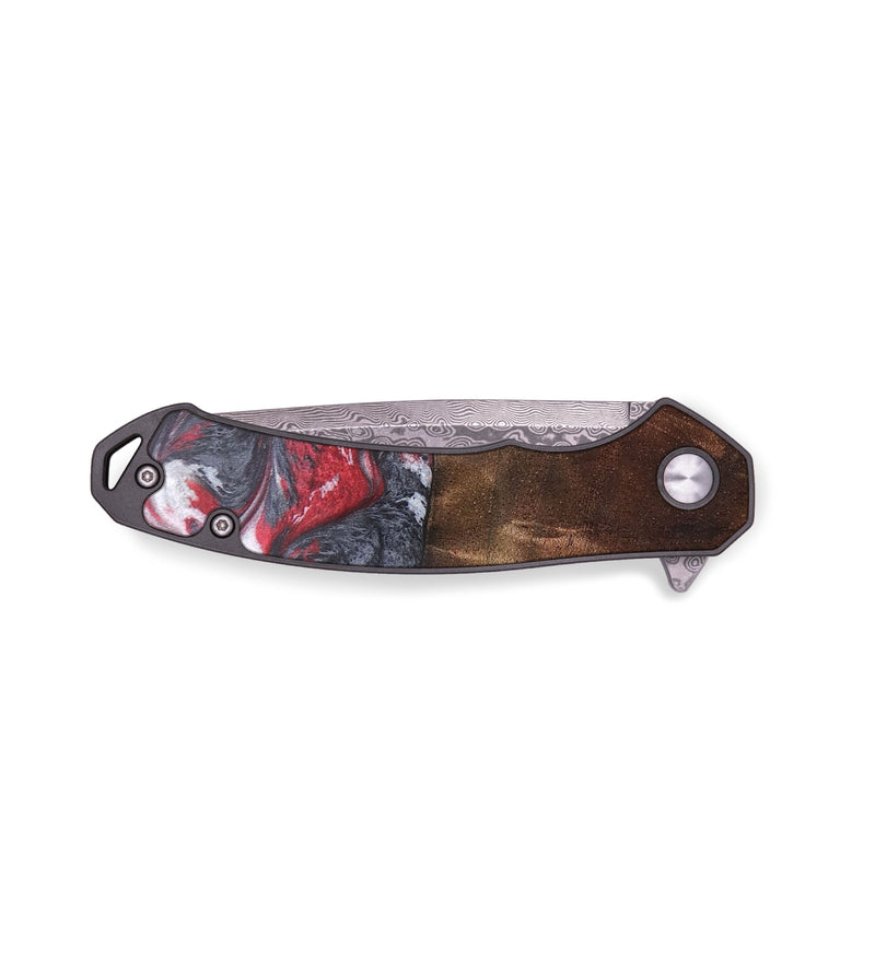 EDC Wood+Resin Pocket Knife - Kevin (Red, 683097)