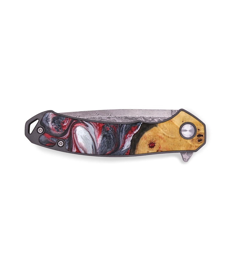EDC Wood+Resin Pocket Knife - Joy (Red, 683098)