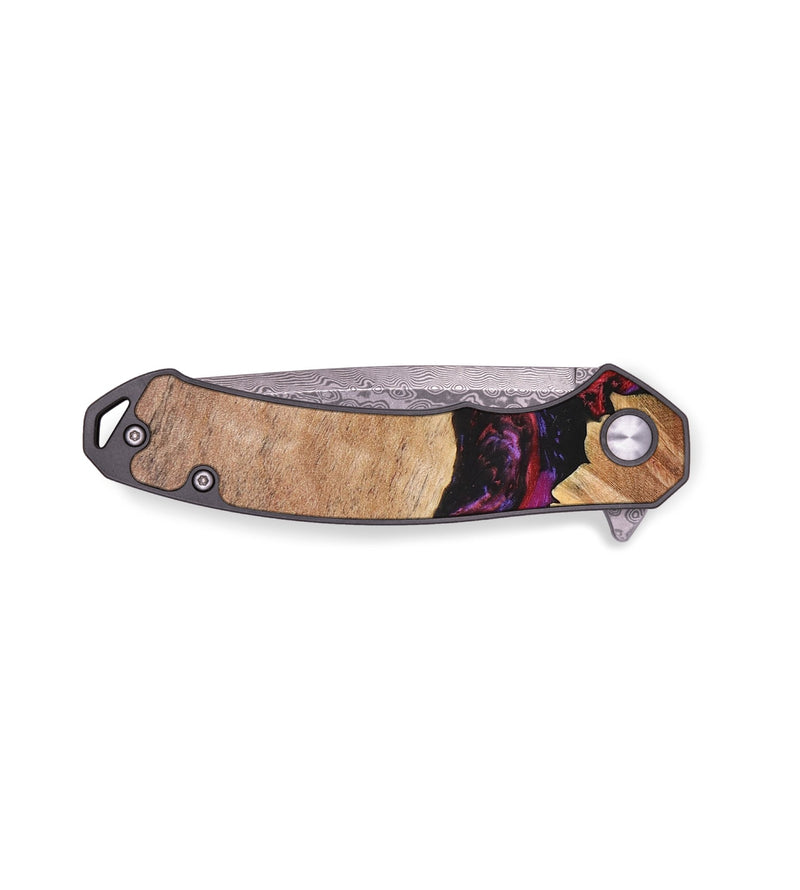 EDC Wood+Resin Pocket Knife - Arlene (Purple, 683100)