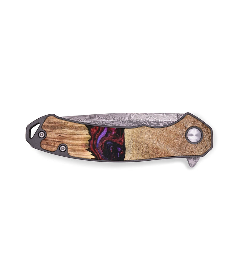 EDC Wood+Resin Pocket Knife - Blanche (Purple, 683101)