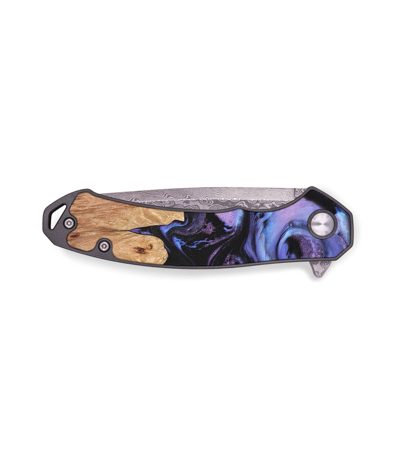 EDC Wood+Resin Pocket Knife - Greg (Purple, 683103)